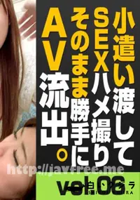 【トリプルエックス　小遣い渡してSEXハメ撮りそのまま勝手にAV流出 #06　Dカップ20歳学生さんの夜遊びパイパン事情　】の一覧画像